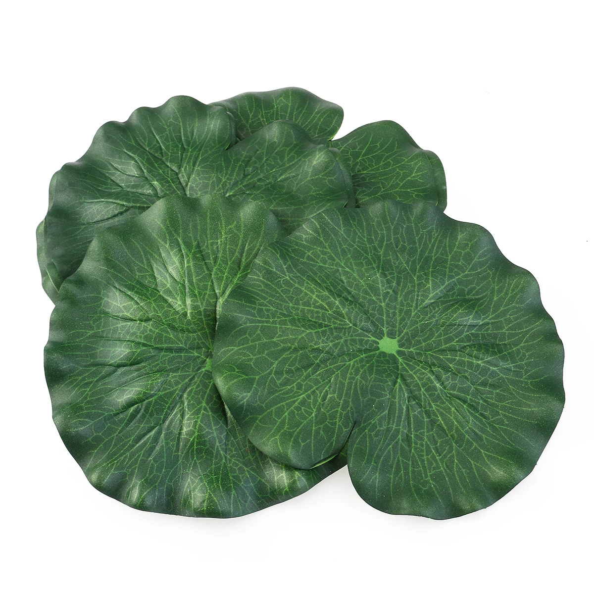 10pcs 18CM Artificial Plants Floating Pool Decoration Water Decorative Aquarium Fish Pond Scenery Lotus Leaf (Green) | Дом и сад