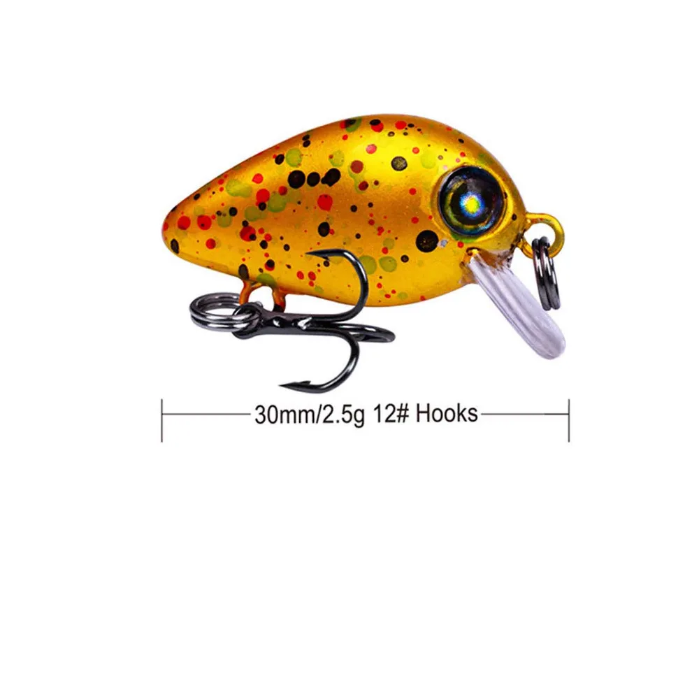 6 шт. рыбалки Малый Crankbait Минноу рыба Бас Приманка hook Приманки 3 см/2,5 г