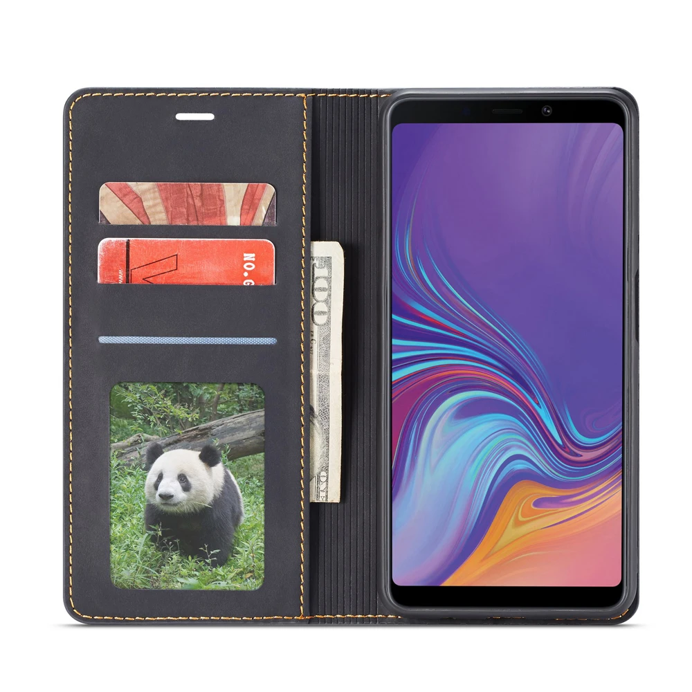 Чехлы для Samsung Galaxy A7 2018 A750F визитница кожаный магнитный кошелек флип чехол чехлы