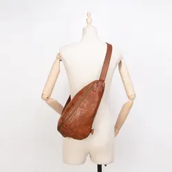 FCTOSSR плеча Треугольники сумки ручной работы из натуральной кожи груди пакет сумки теплые унисекс Crossbody сумки для Для мужчин/Для женщин