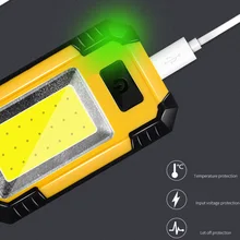 Рыбалка с крюком Туризм COB магнитное основание ремонт автомобиля Рабочая палатка портативный Открытый аварийный светодиодный USB заряжаемый походный фонарь