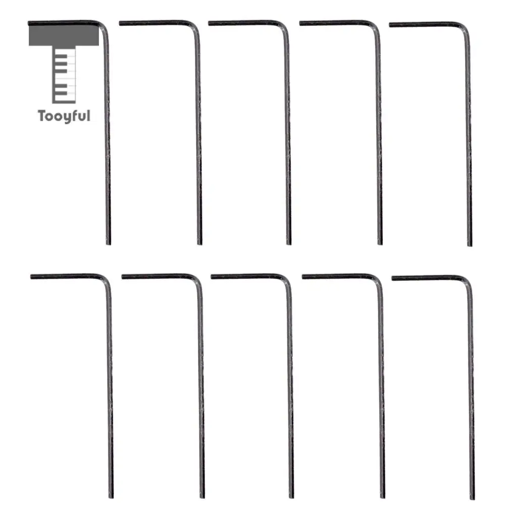 10 Pieces Guitar Bridge Saddle Iron Hexagon Hex Wrench 1.27mm for Electric Guitar Replacement Repair Parts