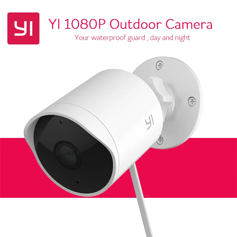YI Outdoor Camera Cloud IP Cam Bullet Camera 1080P HD Waterproof IR
