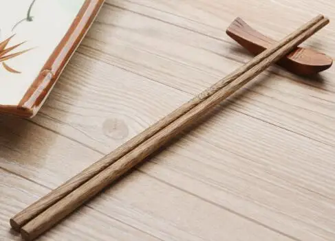 10 пара/лот японские натуральные деревянные бамбуковые палочки для еды здоровье без лака восковая посуда столовая посуда Хаши суши китайский MF 006 - Цвет: Черный