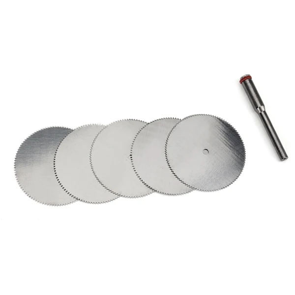 5 шт. 32 мм ломтик диск для резки металла с 1 оправки пилы резак для Dremel вращающиеся инструменты из нержавеющей стали
