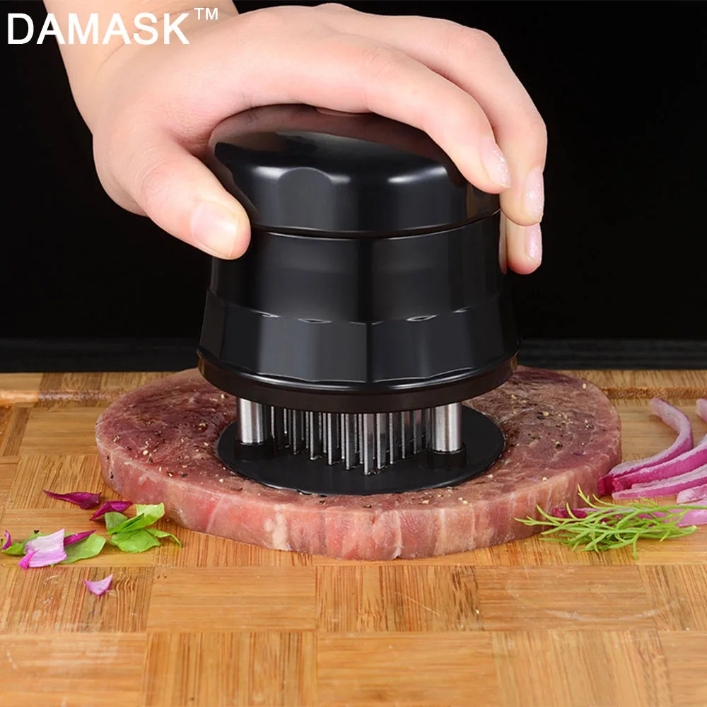 

DAMASK Meat Tenderizer Stainless Steel Knife Meat Beaf Steak Meat Tenderizer 56 Blades Needle Professioal Kitchen Cooking Tools