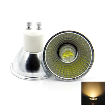 

High Power Dimmable GU10 5W Light Cup MR16 COB LED Light Ceramic Cup LED Spotlight LED Bulb 110V 220V LED Spotlight Lamp