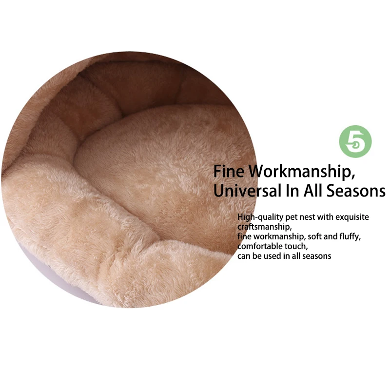 Pet Dog Warm Cave Beds For Small Medium Dogs Nests Soft Arctic Fluff Cotton Cats Sleeping Bag House Basket Puppy Dog Sofa Kennel