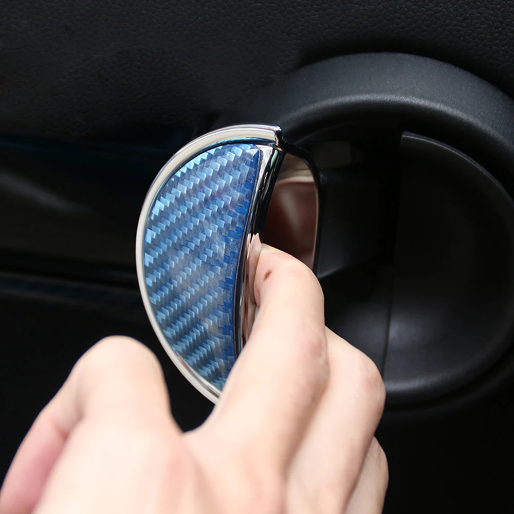 

Car Crystal Epoxy Interior Front Rear Carbon Fiber Door Handle Sticker Decal For MINI COOPER One S F54 F55 F60 R60 Accessories