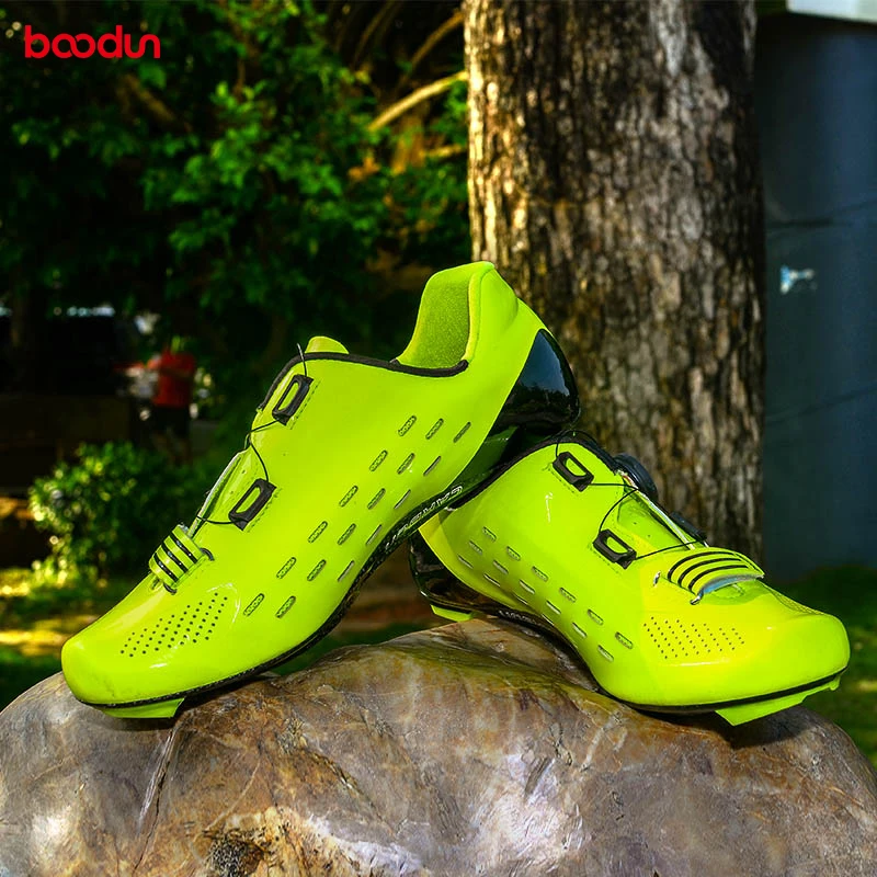 Boodun, профессиональная велосипедная обувь из углеродного волокна, Мужская обувь для гонок, шоссейного велосипеда, Ультралегкая дышащая обувь, самоблокирующиеся велосипедные кроссовки