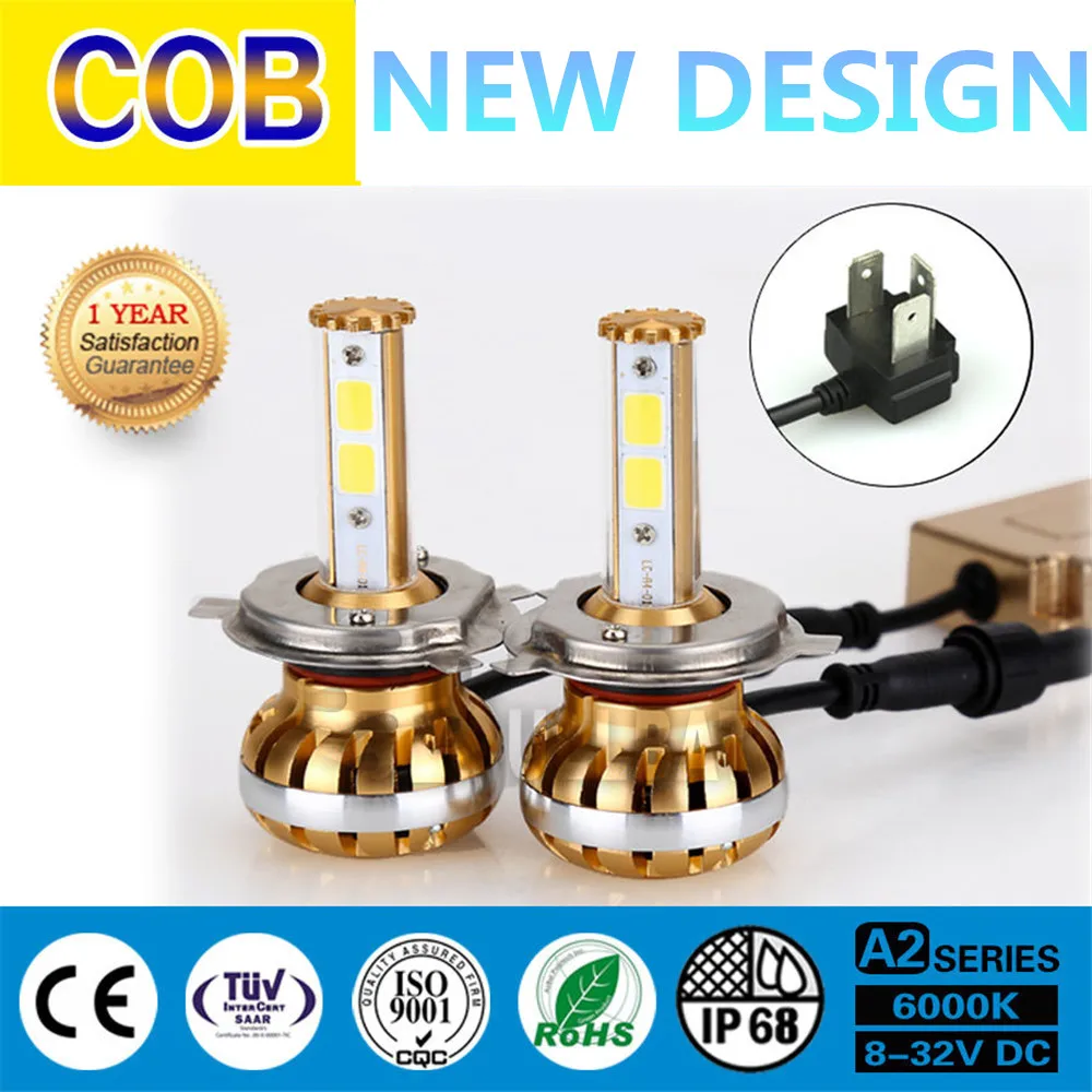 Brightest Dual beam upgrade kit LED Headlight 6000k 60W 4900LM H4/HB2