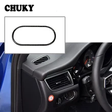CHUKY автомобильный Стайлинг из углеродного волокна фара управление пресс кнопка Рамка Авто Крышка Интерьер Для Porsche Macan