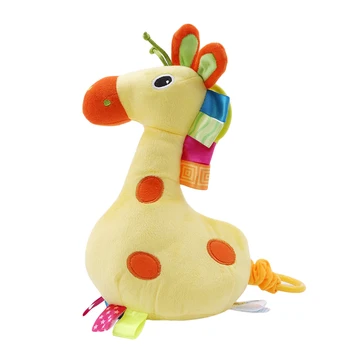 

Baby Kids Giraffe Soft Music Pull Bell Bed Trailer Hanging Rattles Toys Cute Plush Mobiles Toy For Children