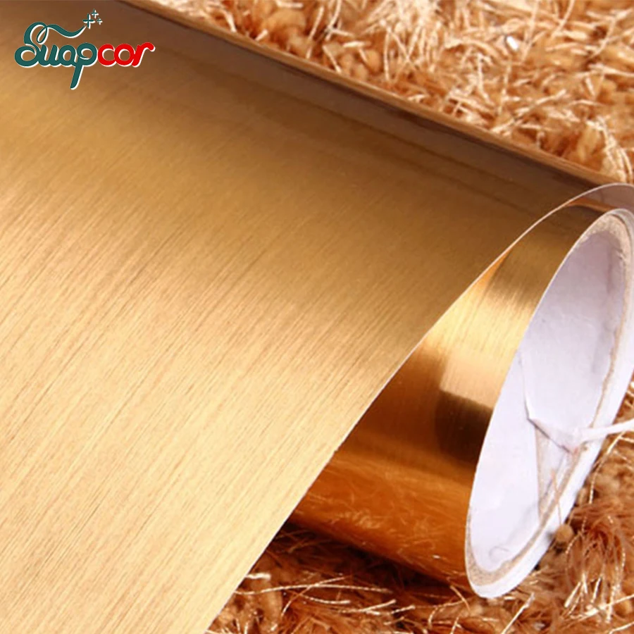 

Champagne Gold Wall Stickers Brushed Silver Sticky Notes Lettering Paper Gold Wire Stickers Fridge Furniture Renovation Sticker