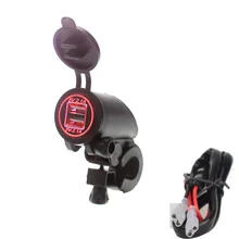 Двойной USB зарядное устройство 5 В 4.2A гнездо адаптера Питание выход для 12 В/24 В автомобиля мотоцикла красный световой индикатор