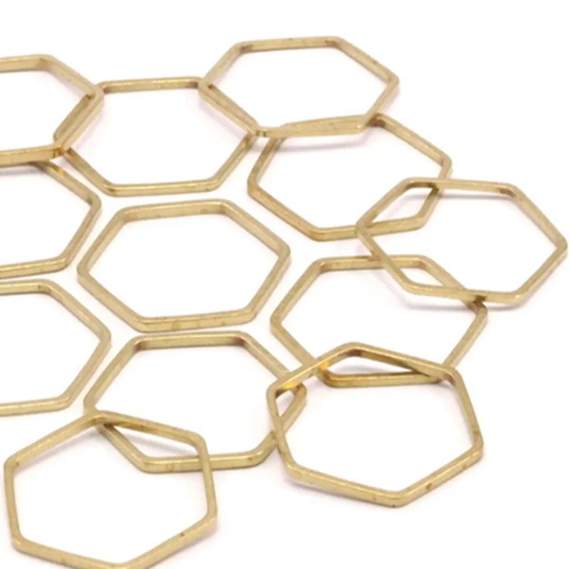 

50pc.. Raw Brass Hexagon .sz (18x0.80mm) BS 1174