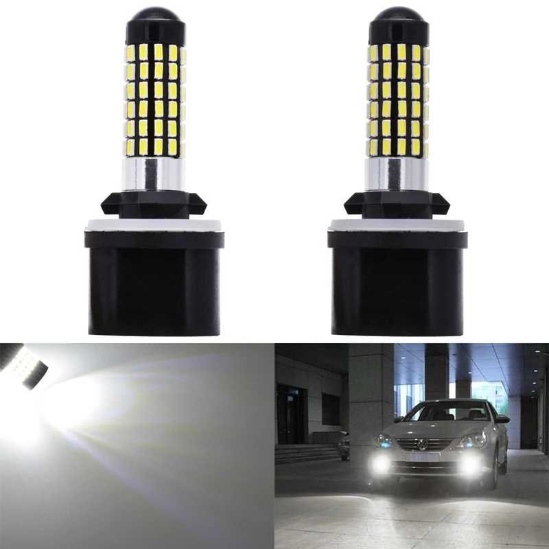 Светодиодный светильник H27 для автомобиля 2 шт. 6000K HID белый противотуманный лампы