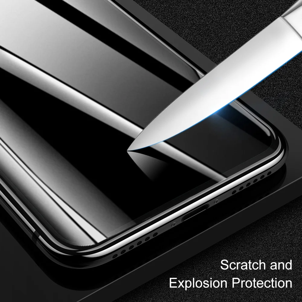 Закаленное стекло 9D KISSCASE с полным покрытием для iPhone X XS MAX XR Пылезащитный фильтр