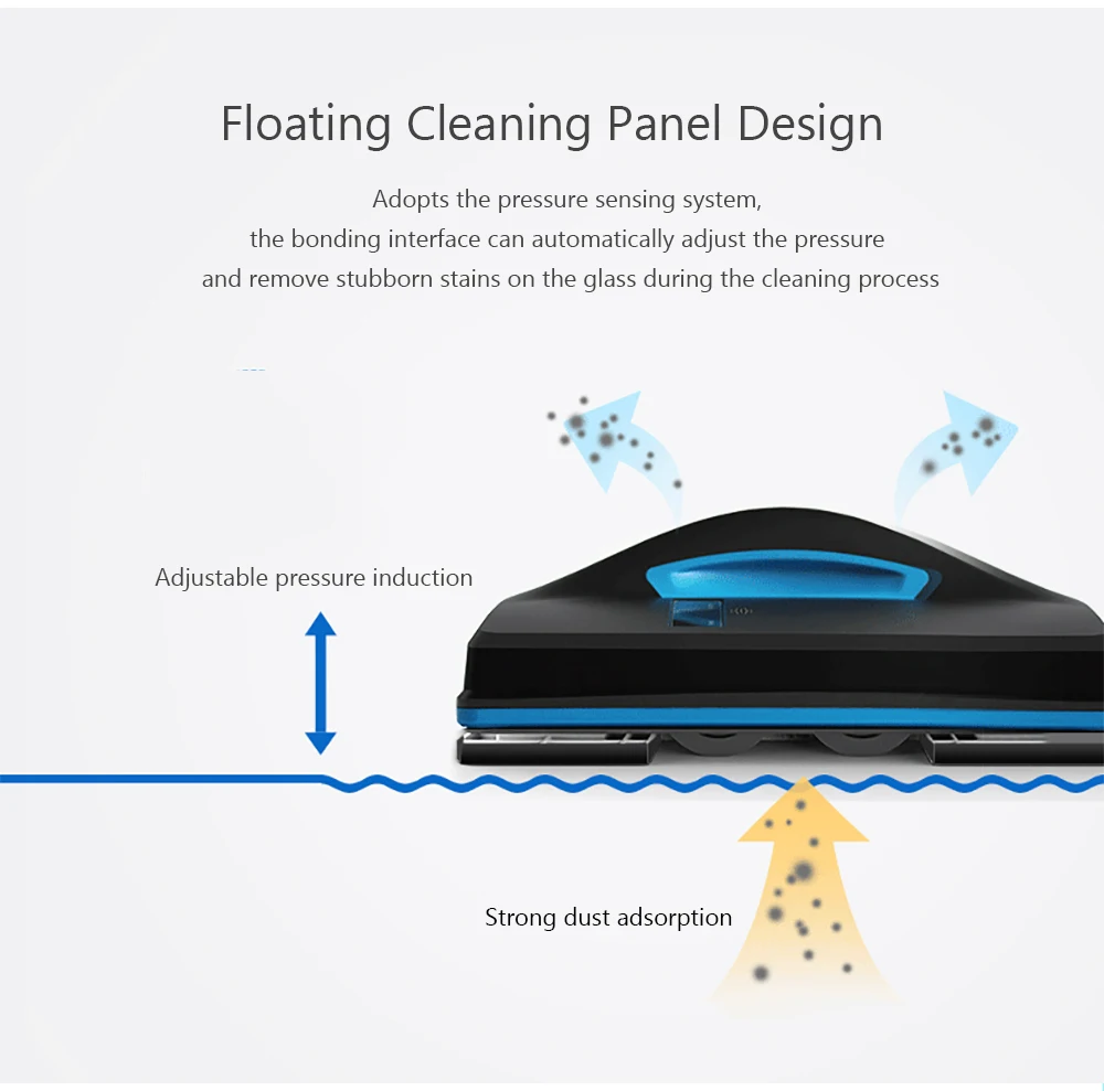 Original HOBOT 288 Smart Window Cleaner Robot Automatic Remote/APP Control Ultrasonic Water Spray 6kg Powerful Suction Household