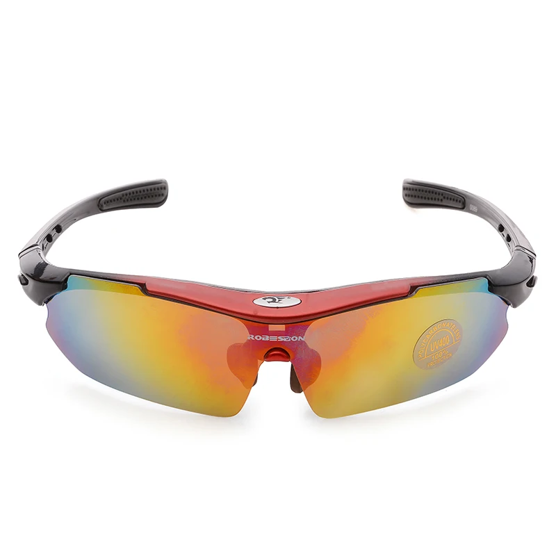 ROBESBON, поляризационные, веселые, спортивные, велосипедные солнцезащитные очки, Ciclismo, 5 линз, очки для профессионального велоспорта, очки для велосипеда - Цвет: red