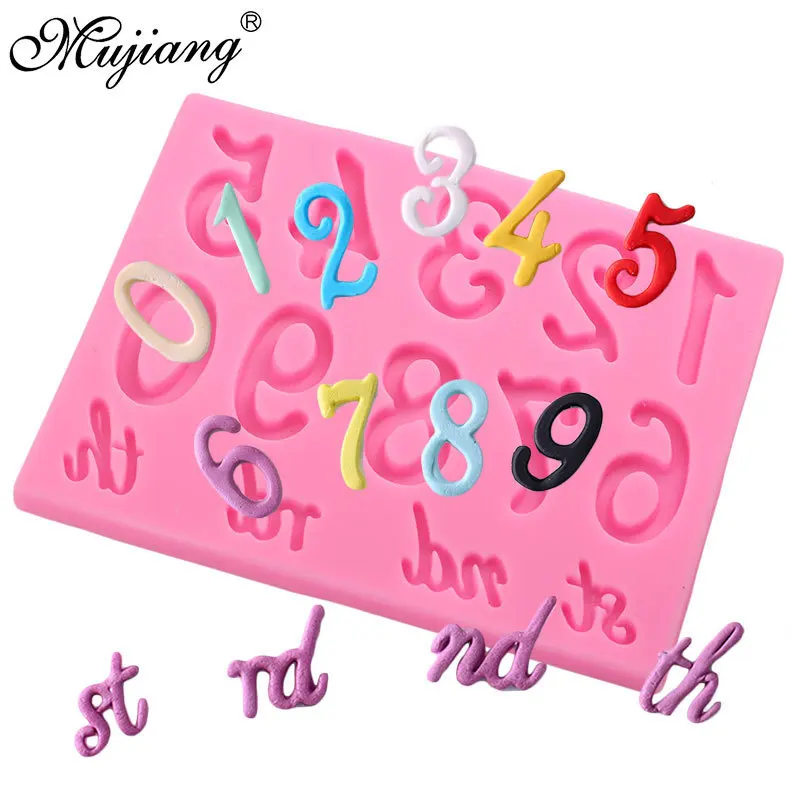 

Mujiang Large Numbers Silicone Mold Letters Fondant Molds Cake Decorating Tools Candy Chocolate Gumpaste Mould Kitchen Bakeware