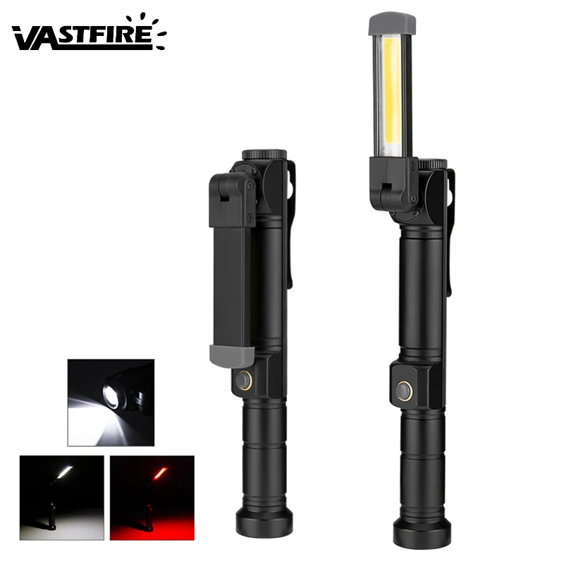 

7 Mode COB Portable Lamp Lantern Folding Pocket Torch Lantern Magnetic LED Work Light Flashlight for Night Ride Camping