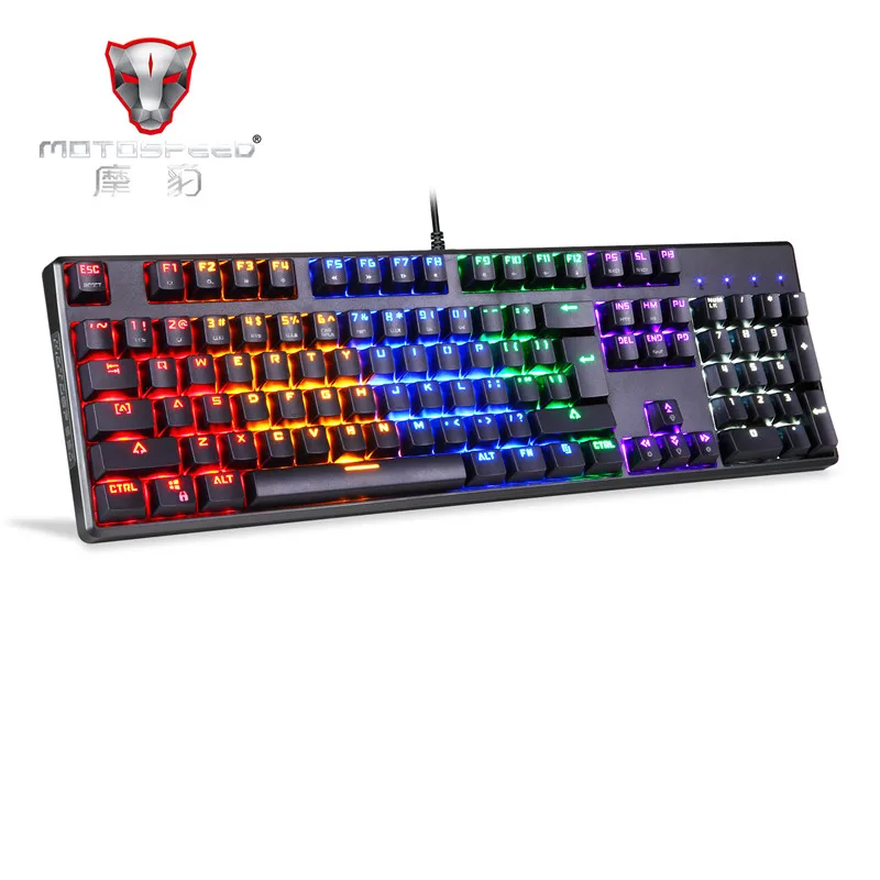 

Official Sale! MOTOSPEED CK96 Gaming Wired Mechanical Keyboard 104 Keys Real RGB Blue Switch LED Backlit Anti-Ghosting for Game