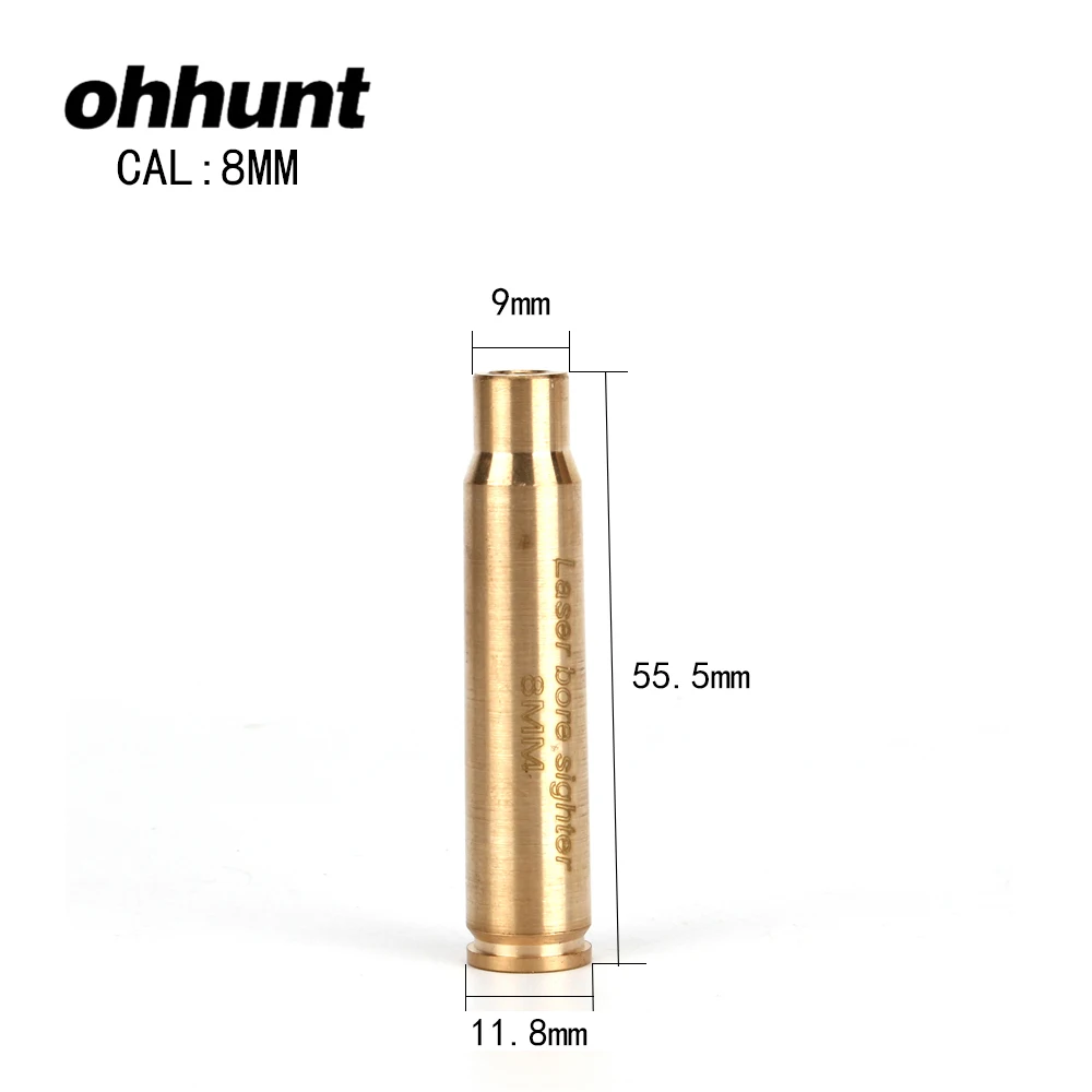 Ohhunt CAL 8 мм патрон с красным лазерным отверстием Sighter Boresighter Sighting Sight Boresight Colimador для