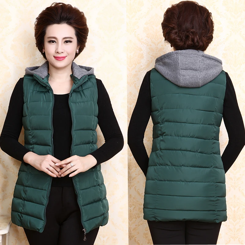 

new fashion women waistcoat large size vest fashion zipper warm vest 4xl female vest Remove cap gilet femme gilet sleeveless