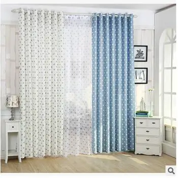 

Pastoral Style Elegant Curtains Fabric for Living Room/Bedroom Endless Pattern Printed Weave curtains for 3 Colors