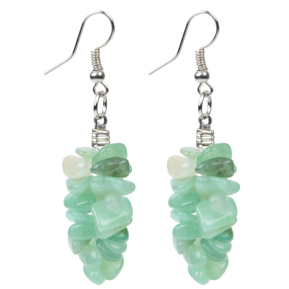 Женские серьги подвески с натуральным камнем и тигровым глазом|natural stone earrings|earrings