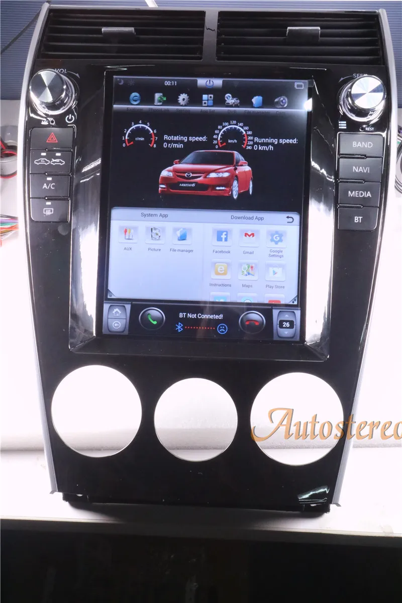 Flash Deal Android 7.1 Tesla style Car no DVD Player GPS Navigation For Mazda6 2002-2008 radio tape recorder stereo headunit multimedia IPS 22