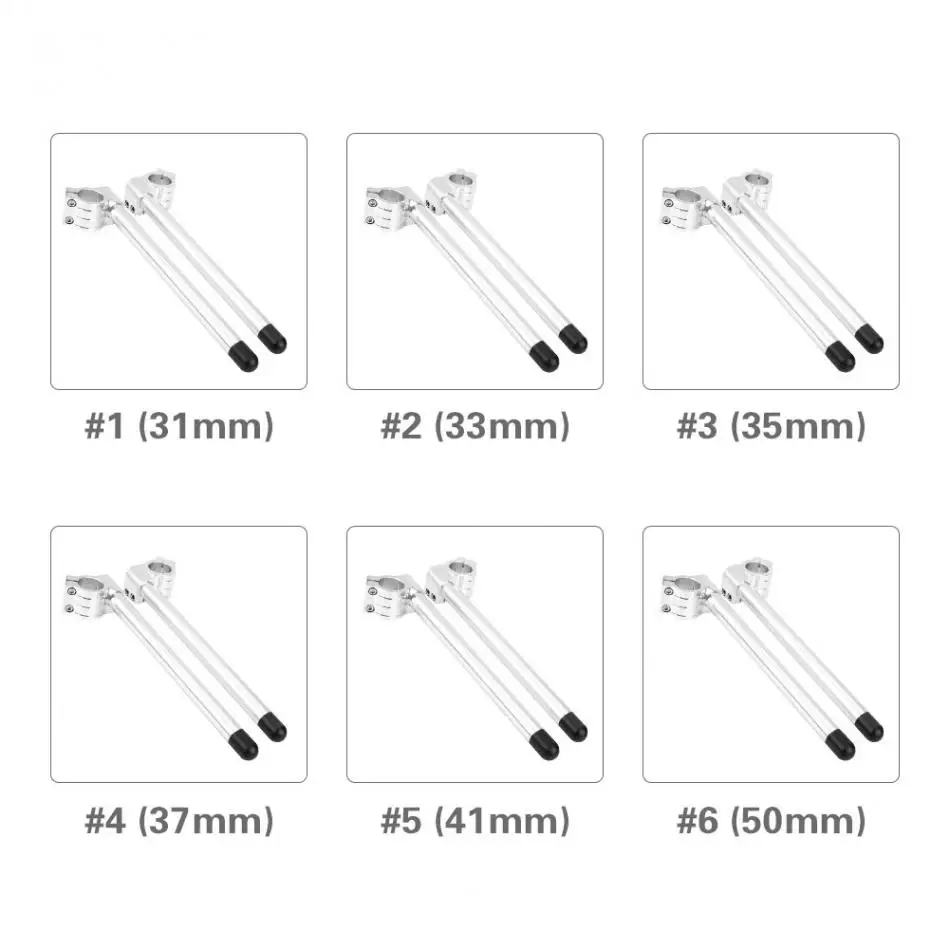 Универсальный ЧПУ Руль управления для мотоциклов вилы Клип Ons Clipon заготовки отдельная Ручка Бар Racer мотоцикл алюминий сплав серебро 33 мм