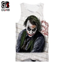 OGKB унисекс хип-хоп панк Сексуальная рубашка без рукавов для женщин/мужчин Забавный принт отряд самоубийц Джокер 3d майка мужская майка жилет плюс 5xl