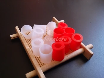 

50pcs Atlantis Silicone Mouthpiece Cover Silicon Drip Tip Disposable Red Clear Rubber Test Tips Cap Tester For Aspire