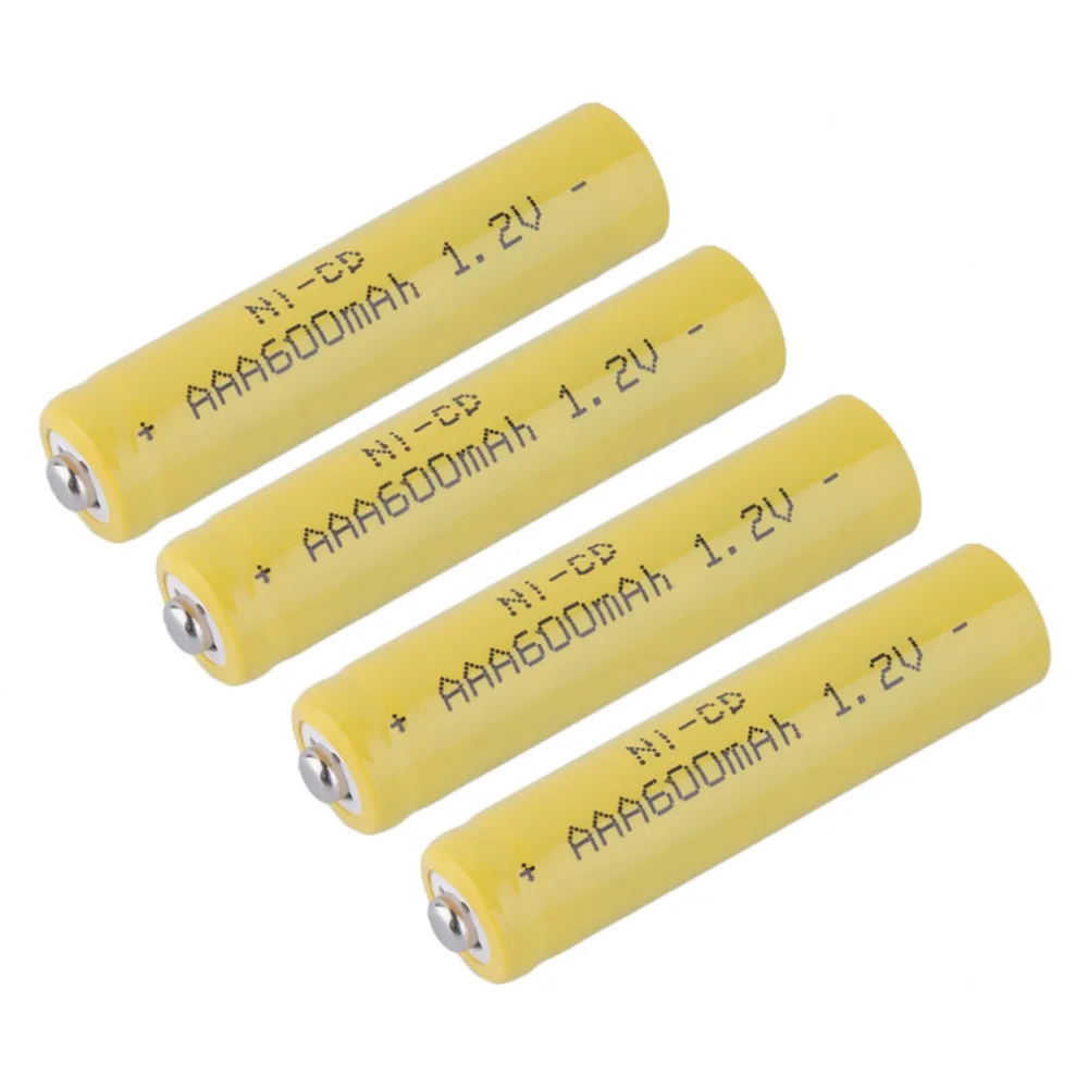 4pcs Universal 1.2V 600mAh Ni CD AAA Battery Rechargeable Batteries For