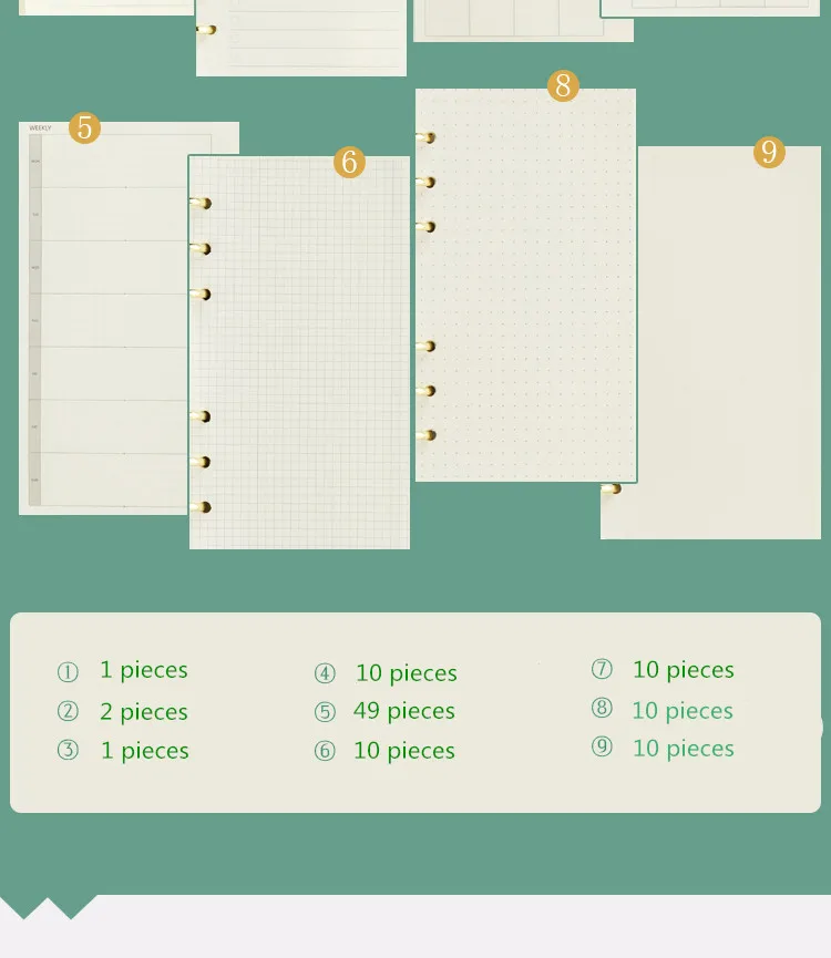 A6 милые Тетрадь спираль повестки дня 2018 золото Binder Мятный Розовый Белый журналы для планирования книги Дневник Школьные принадлежности