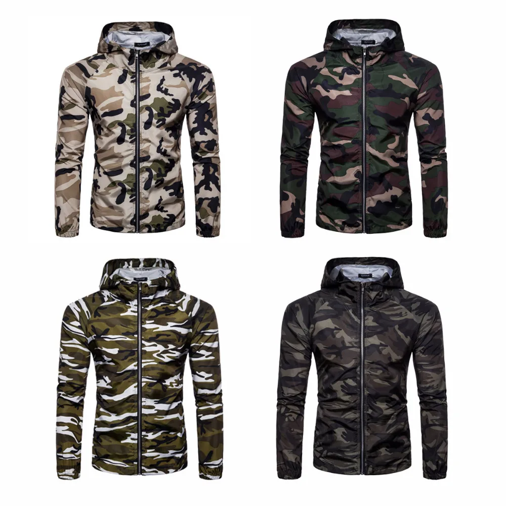 Winter Male Camouflage Jacket Men Military Army Zipper Jackets And Coats For Man Waterproof Windproof Windbreaker Hoodie Autumn