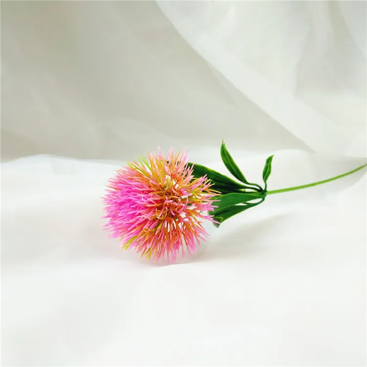 YO CHO 28 см искусственные цветы Одуванчик пластик Плант цветочный шар для свадьбы центральный Домашняя вечеринка, праздник украшения поддельные цветы - Цвет: rose red