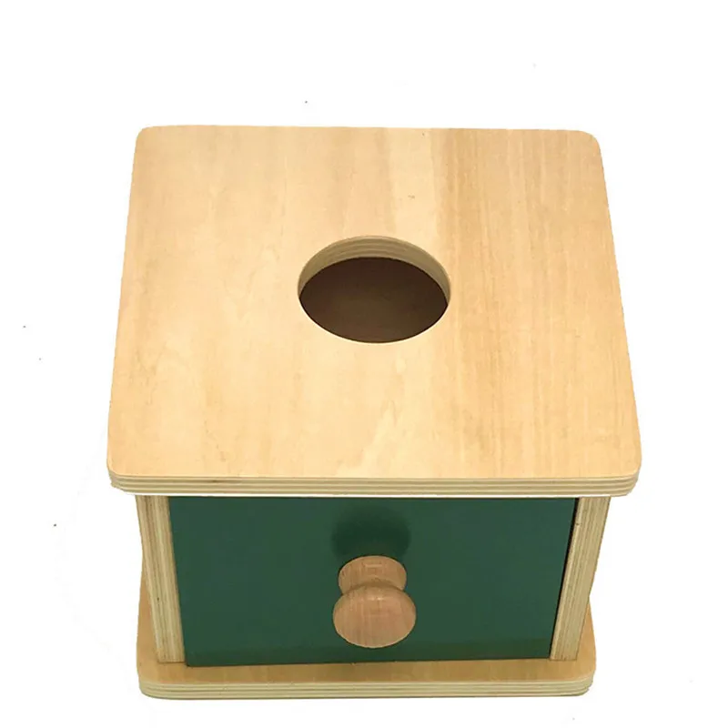  New wooden Baby Toy Montessori Wood SBall Square Drawer Matching Box Learning Educational Baby Gift