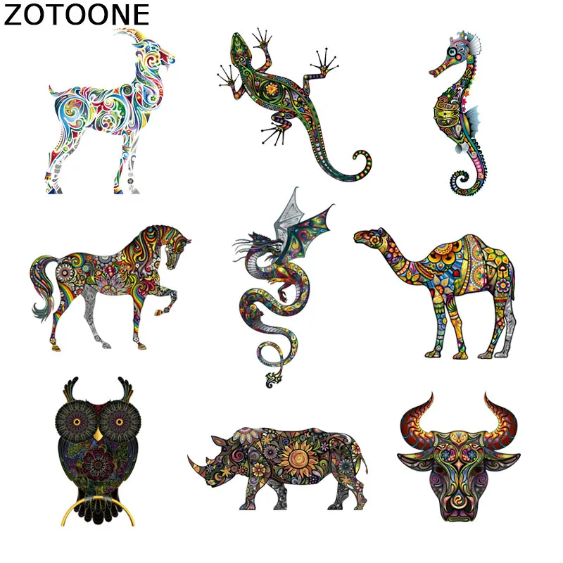 

ZOTOONE Stranger Things Iron on Transfers for Clothing Wolf Animal Patches Heat Transfers for Clothes Diy Patches Appliques C