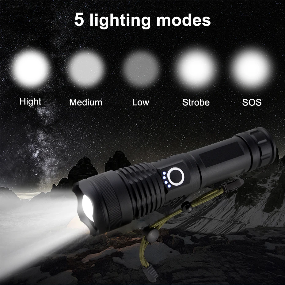 XHP50 светодиодный фонарик 18650 Водонепроницаемый Тактический Брелок фонарик USB мини светодиодный фонарь Lanterna 5 режим для кемпинга туризма