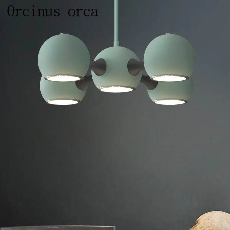 

The latest Nordic modern minimalist LED chandelier bedroom bar restaurant American style spacecraft Chandelier free shipping