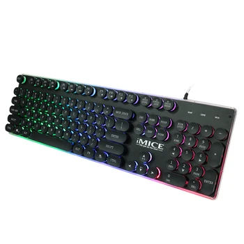 Gaming Keyboard Steam Punk RGB Backlit Keyboards 104 Keys Mechanical Feeling Metal USB Gamer Keyboard For Computer Laptop Gaming Keyboard Steam Punk RGB Backlit Keyboards 104 Keys Mechanical Feeling Metal USB Gamer Keyboard For Computer Laptop