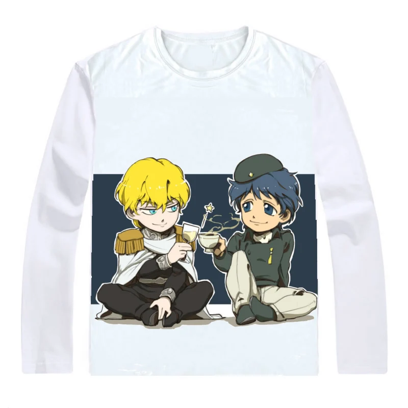 Аниме футболка Coolprint Ginga Eiyuu Densetsu футболки в разных стилях длинные с легендой