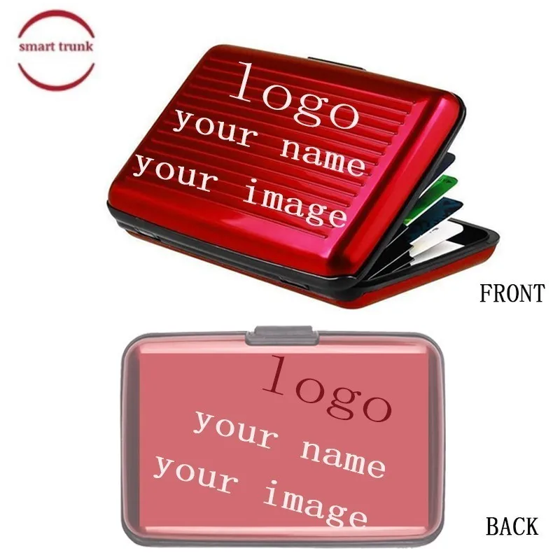 

New Custom Rfid Bank Id Anti-magnetic Packs Card Holder Aluminum Plastic Large Capacity Card Case Sets Wallet Business Card Bag