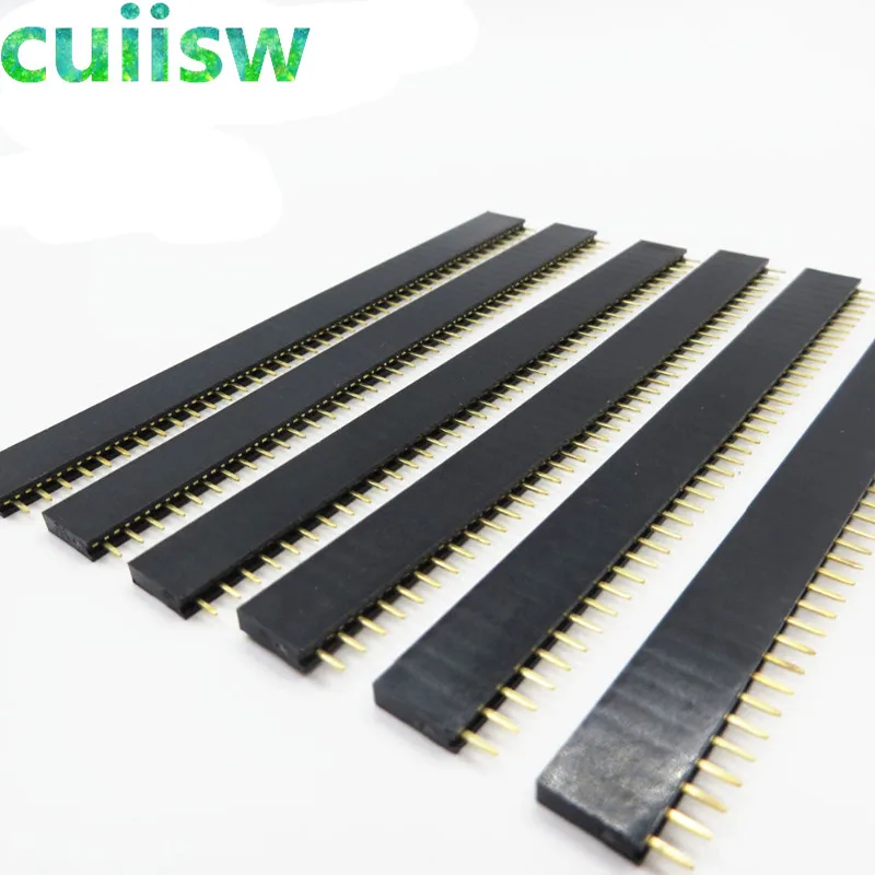 

10pcs/lot 40 Pin 2.54 mm Single Row Female Pin Header PCB