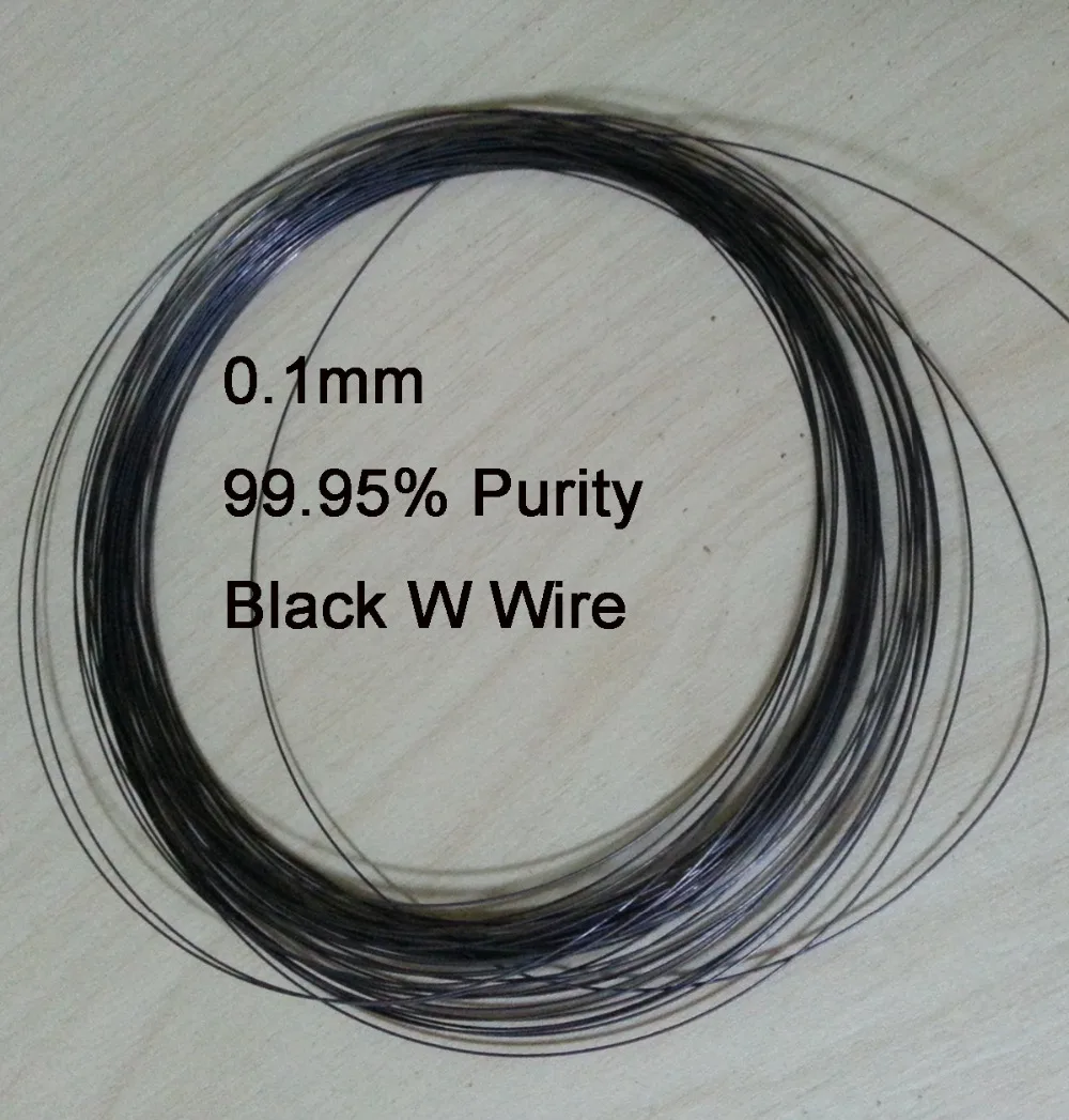 0.1mm Dia High Purity Industry Experiment Black Tungsten Wire Vacuum