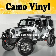 Jumbo Camo Sticker Bomb Vinyl Car Wrap Black Grey White Snow Camouflage Vinyl Bubble Free Size:1.50*30m/Roll