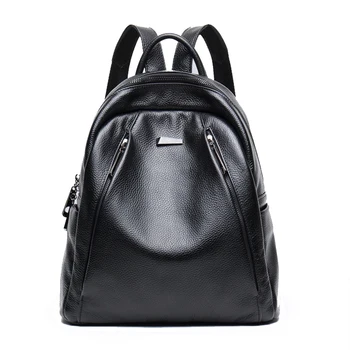 

Famous design Women Backpack Genuine Leather Fashion Causal Bags High Quality Cowskin Female Shoulder Bag Backpacks For Girls